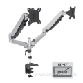 Dual Screen Desktop Mount  for 10"-27" Monitor Aluminium